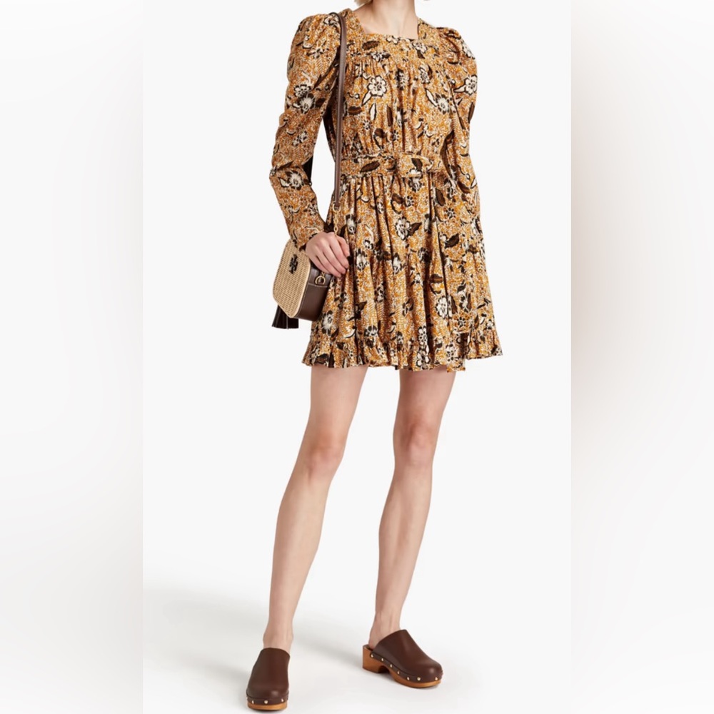 Ulla Johnson Size 4 - Nailah floral-print cotton-blend mini dress